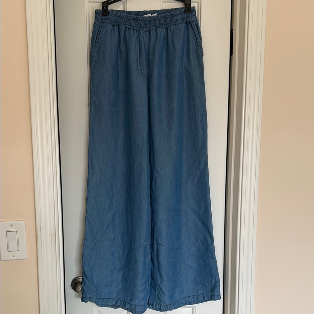 Blue Wide-Leg Pants